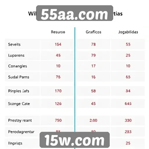 Comparativo de jogos disponíveis no 55aa com outras plataformas